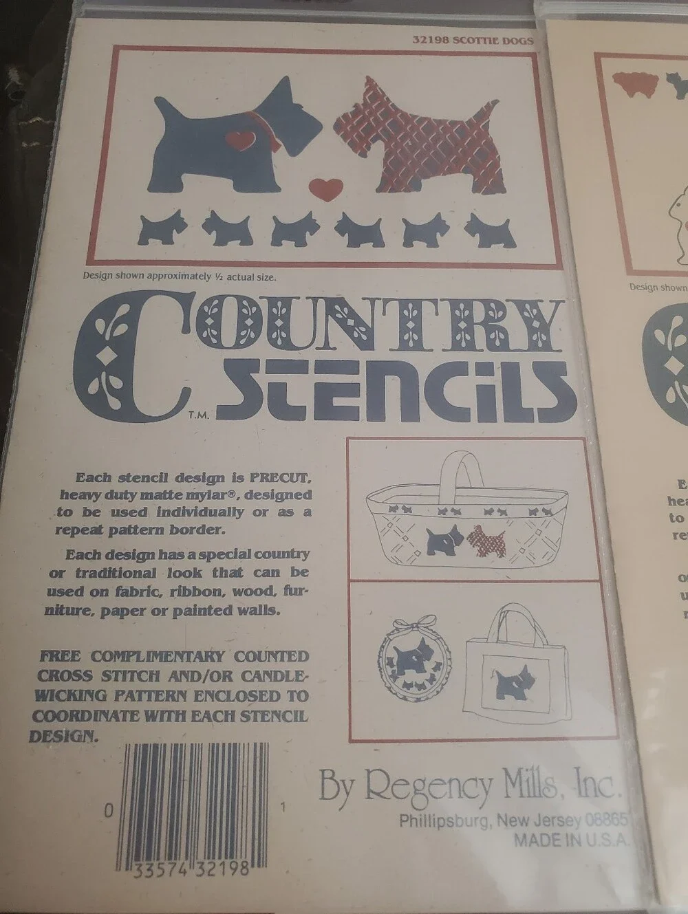 NOS Lot Of 4 Country Stencils Regency Mills Geese Farm Country Animals U.S.A